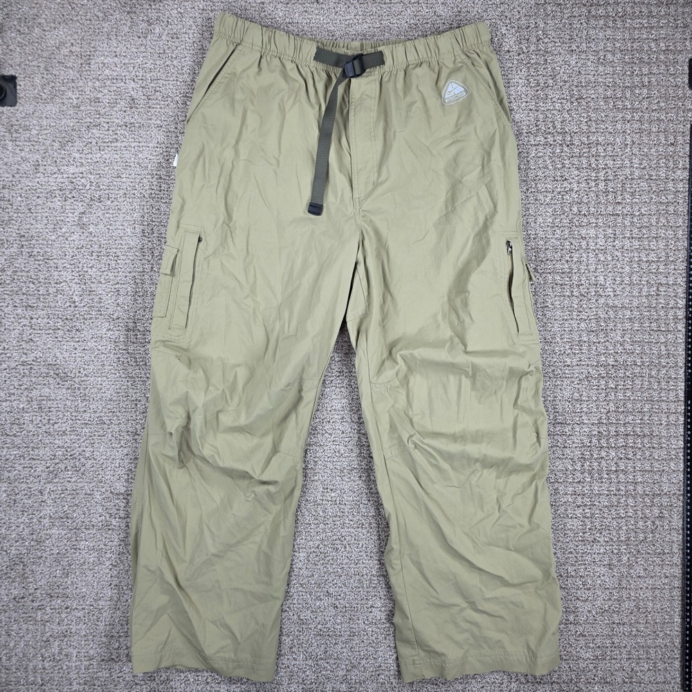 Nike ACG Mens XL Khaki Green Smith Summit Cargo Pants Belted
